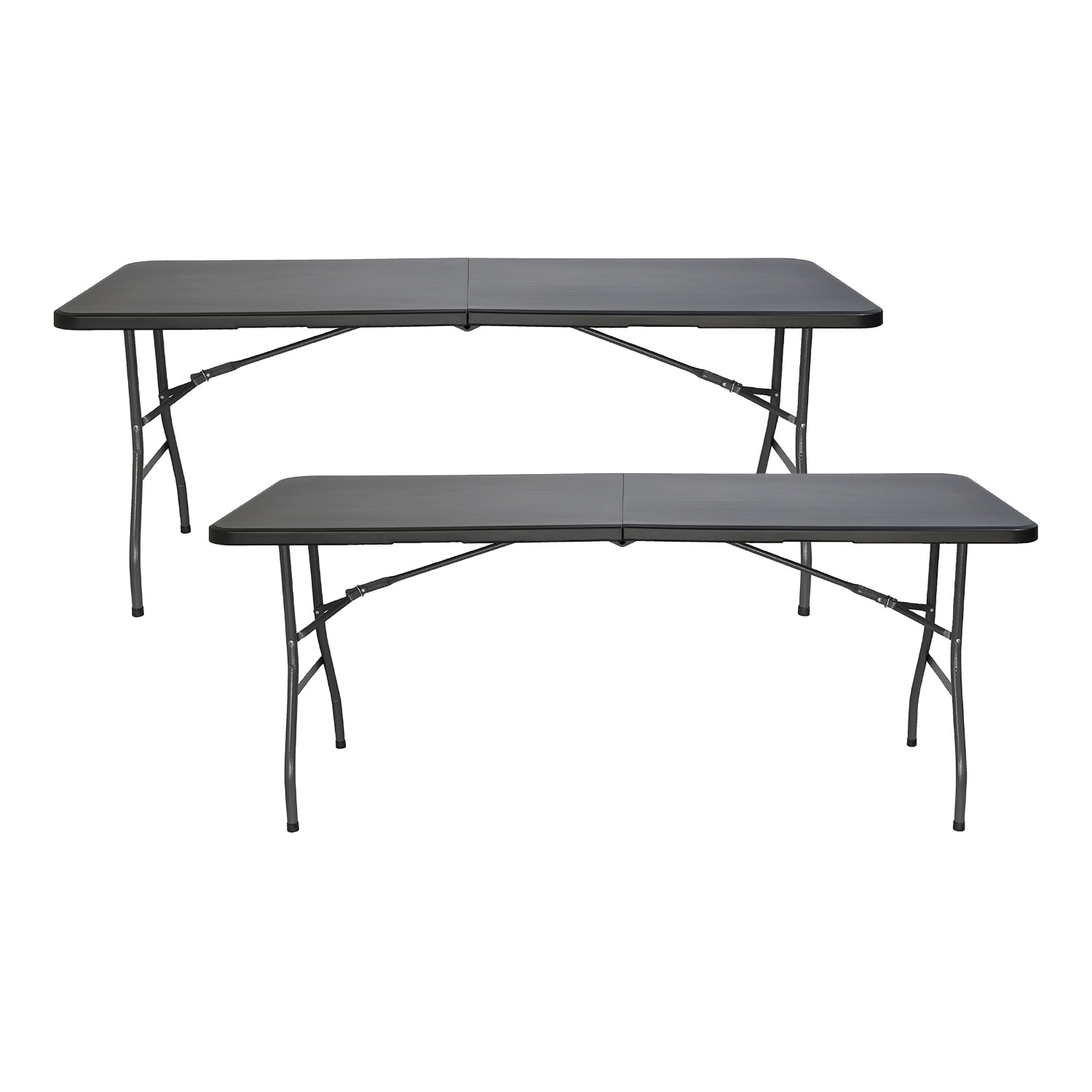 Pack 2 Mesas Plegables Rectangulares para Catering 180x74cm Thinia Home Mesas Plegables 1